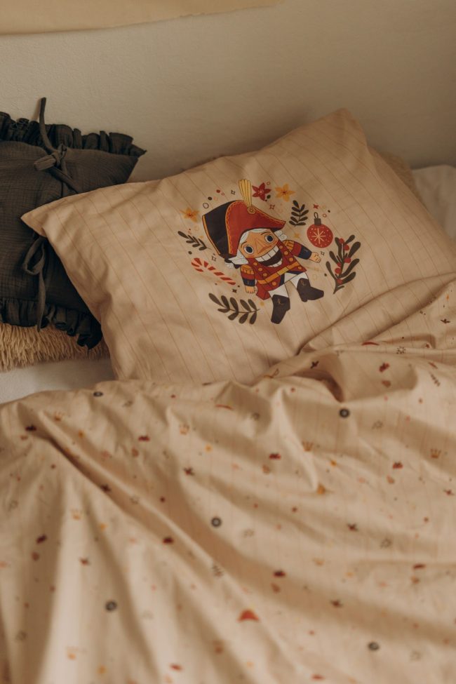 Custom design for pillows & bed linen with Nutracker by @aduk.art