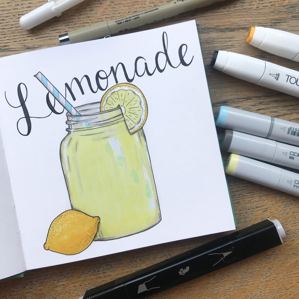 Lemonade, marker lettering