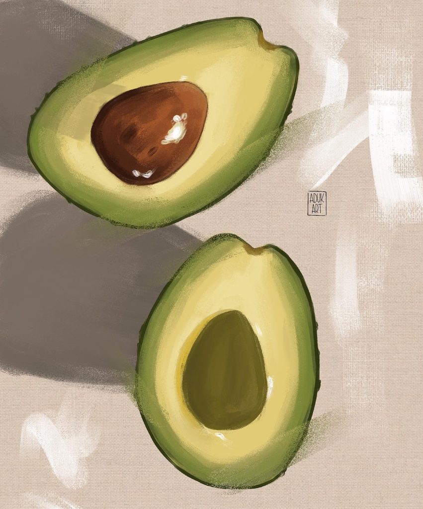 Avocado halves