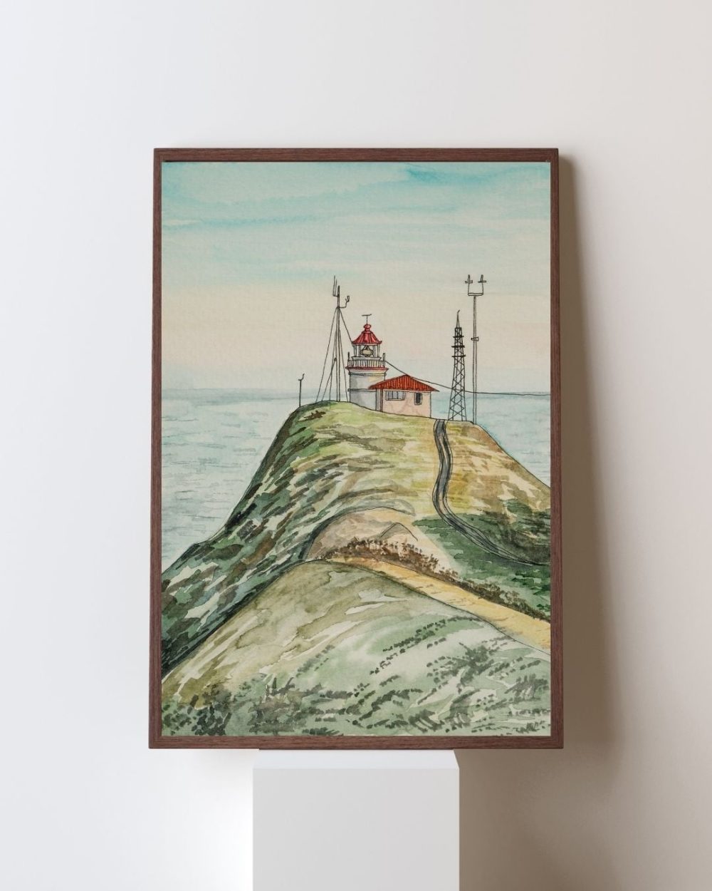 Cape Emine Watercolor Illustration – A Lighthouse Memory from Bulgaria