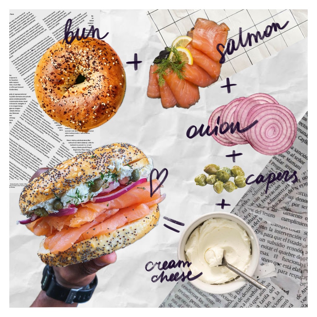 Bagel recipe collage