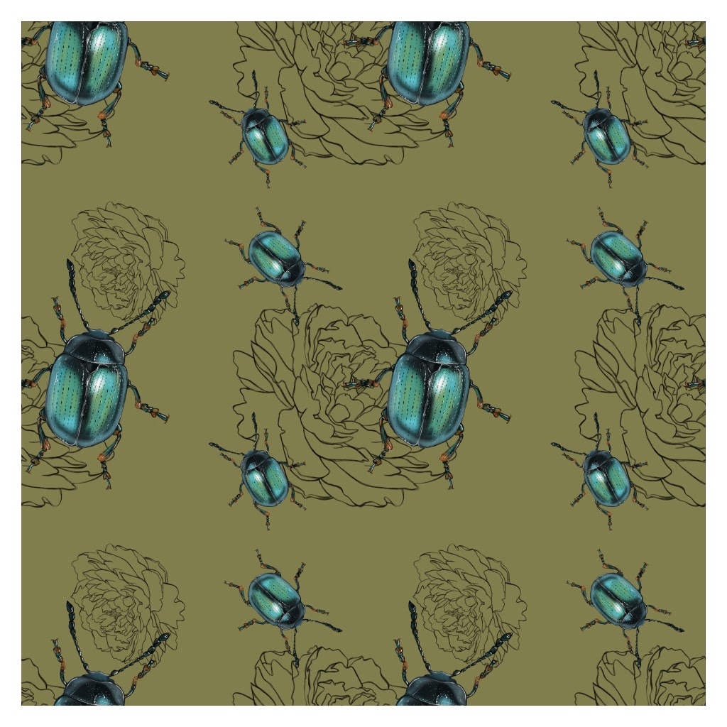 Beetle and peony repeat