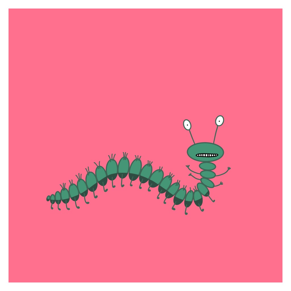 Centipede on pink